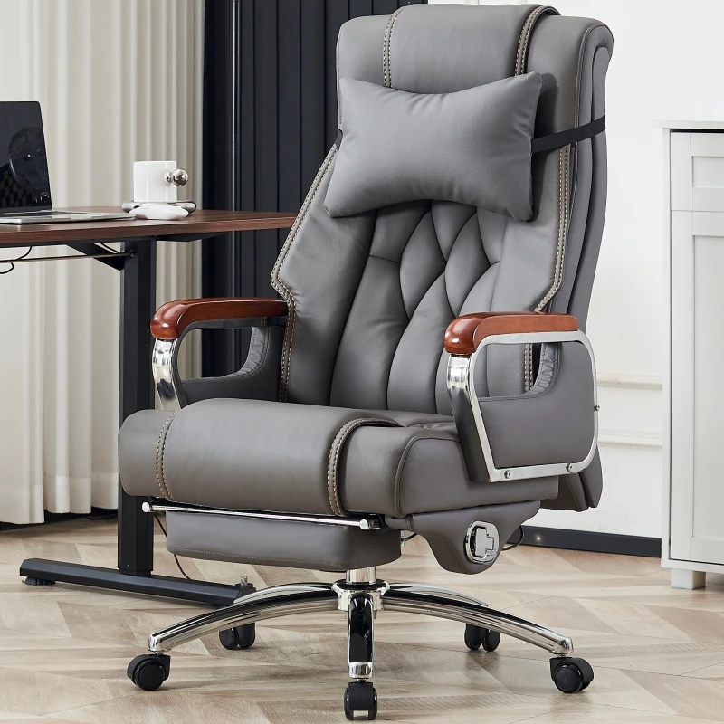 

Adjustable Ergonomic Chair Office Genuine Leather Mobile Computer Chair Arm Comfy Cadeiras De Escritorio House Accessories