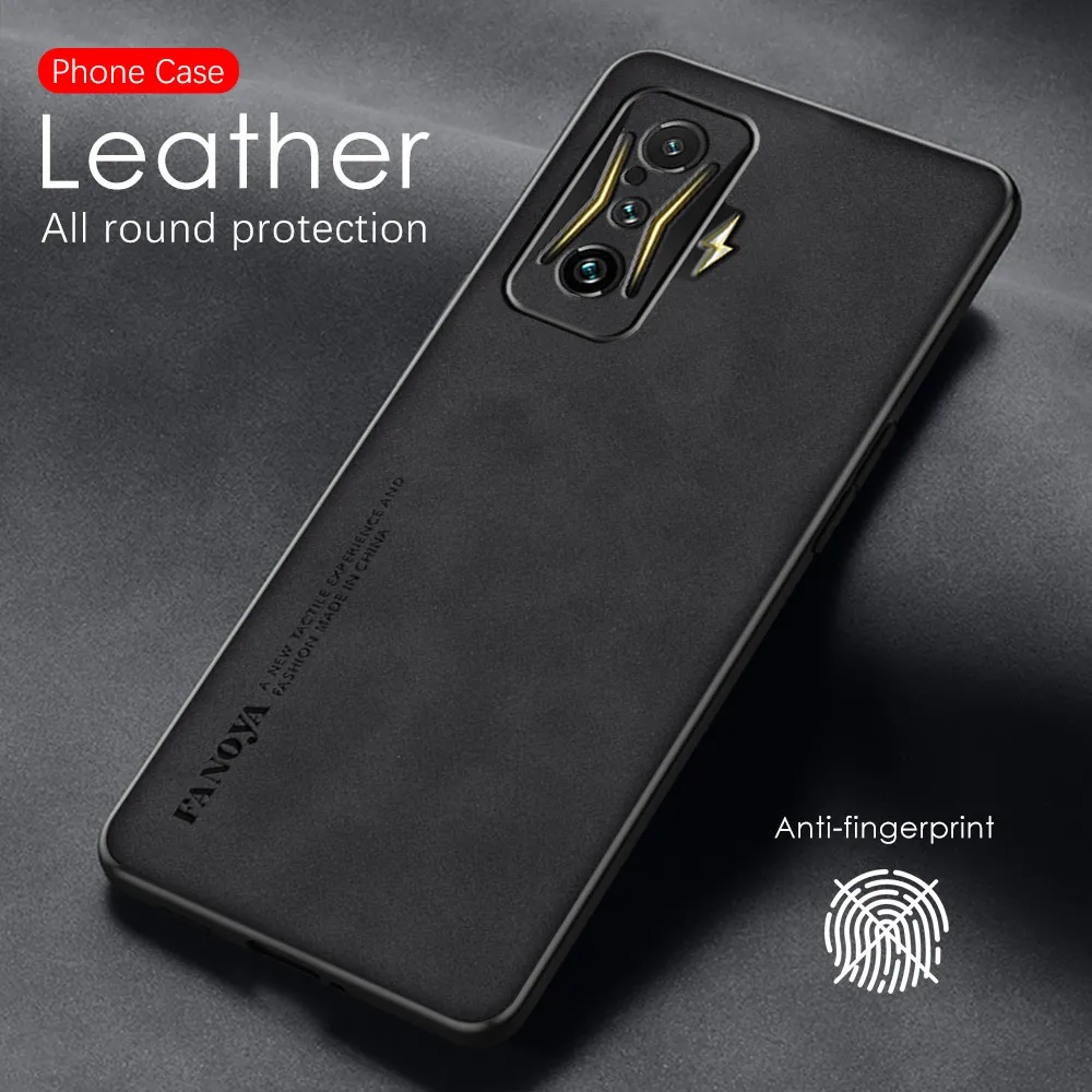 PocoF4GT Case Sheepskin Texture Leather Coque For Xiaomi Poco F4 GT F4GT PocoF4 F 4 GT Camera Protect Silicone Shockproof Cover