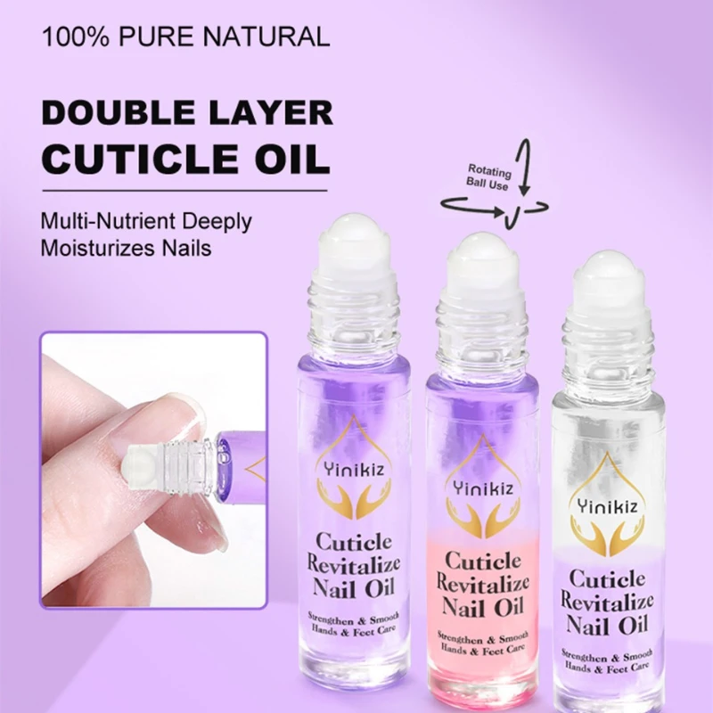 10ml 2色 ローラーネイル栄養オイルペン 4種類の香り ネイルケア 甘皮再生オイル 防護ネイルポリッシュ 栄養肌