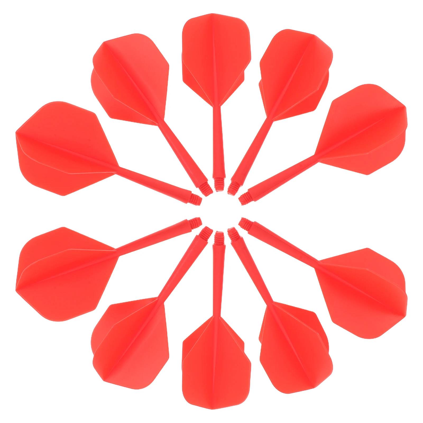 

12 Pcs Integrated Dart Pole Convenient Tails Red Plastic Flights for Game
