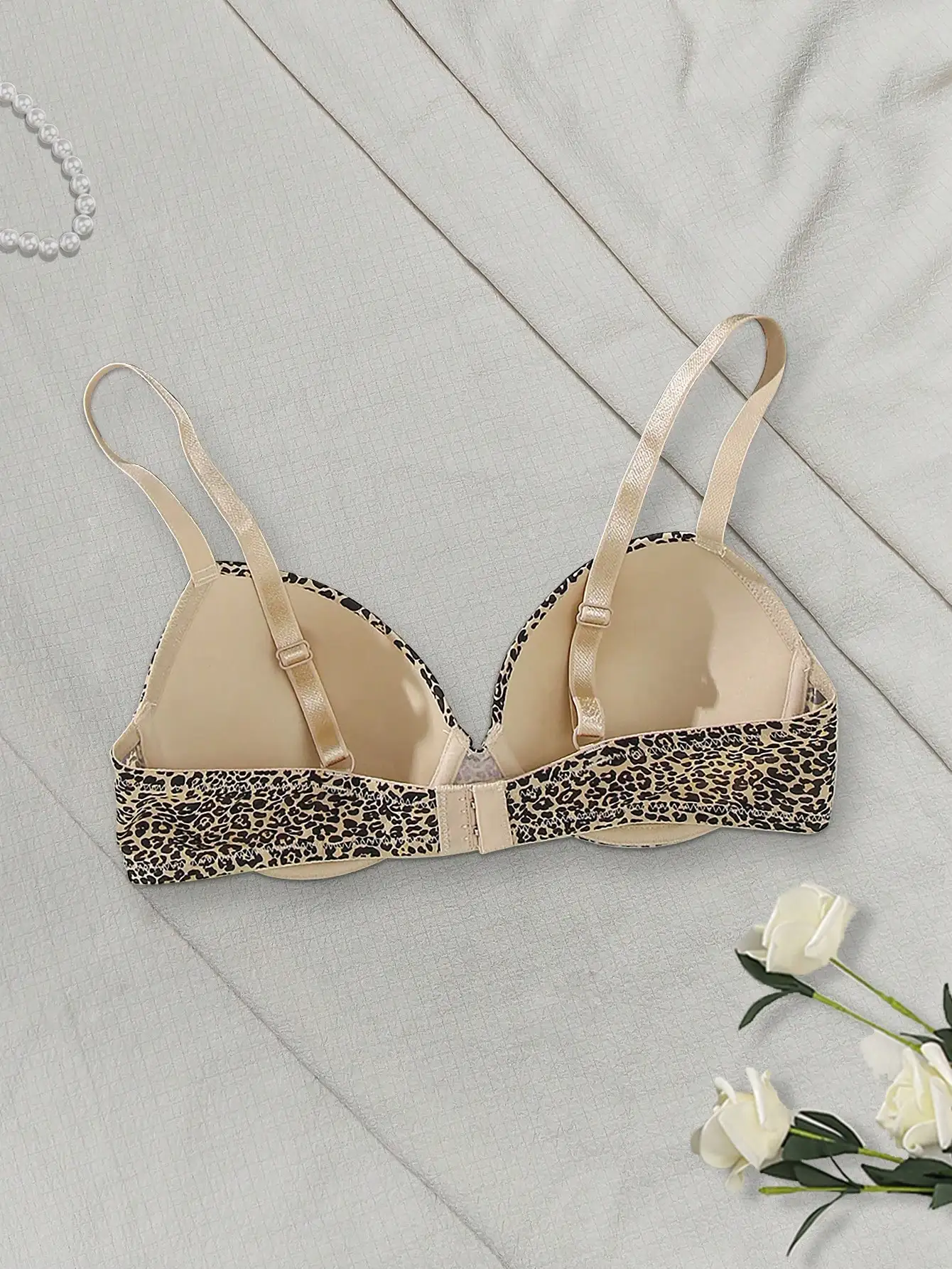 Printed style underwire women\'s underwire push-up comfortable daily lingerie