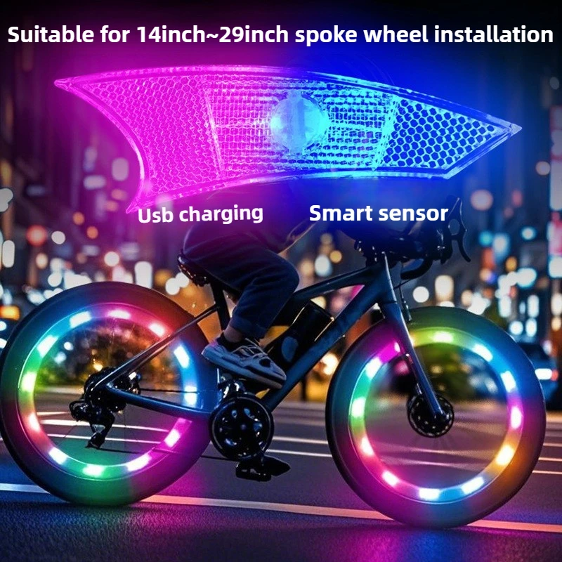 

Светодиодные фонари для велосипедных колес MTB, декоративные фонари для рамы шоссейного велосипеда, лампа со спицами для велосипеда, лампы для колес для ночной езды, оборудование для верховой езды