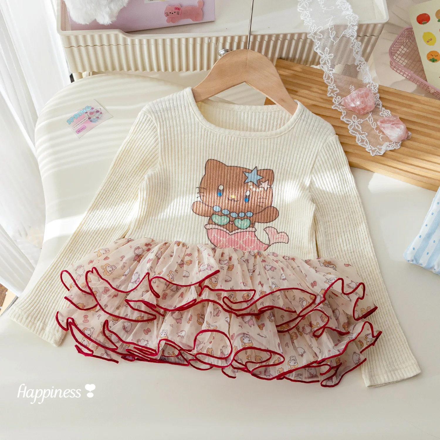 Girls T-shirts Spring Autumn Children's Cotton Long Sleeve Tops For Baby Girl Cute Clothes Outerwear Kids T-shirt Costume 5 6 7Y