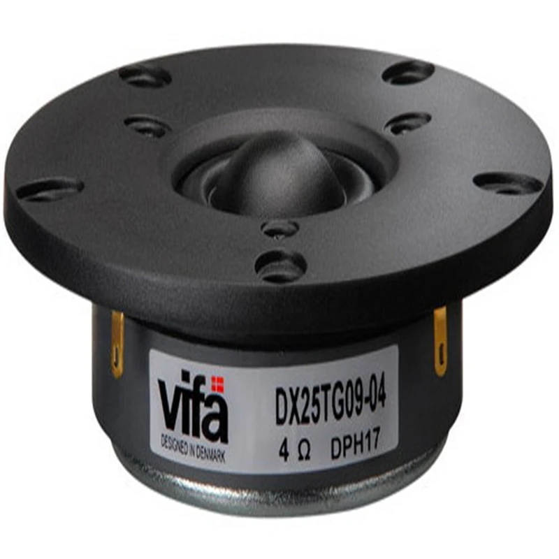 

Vifa Original Speaker DX25TG09-04 4'' 25mm Coil Home Audio DIY Black Membrane Dome Tweeter Driver 4ohm/88dB/100W (2 Pieces)