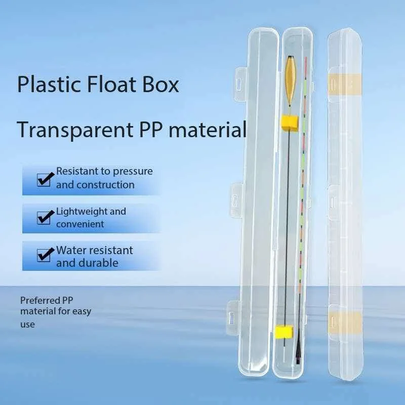 Plastic float box for fishing electronic float, anti pressure and anti drop float box, PET transparent luminous float box