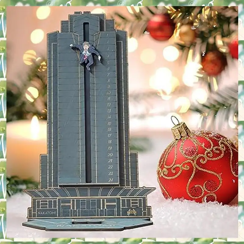 FIZP Gruber يسقط عن Nakatomi Plaza، تقويم مضحك لعيد الميلاد والهالوين، تقويم خشبي للعد التنازلي لعيد الميلاد، ديكور متين