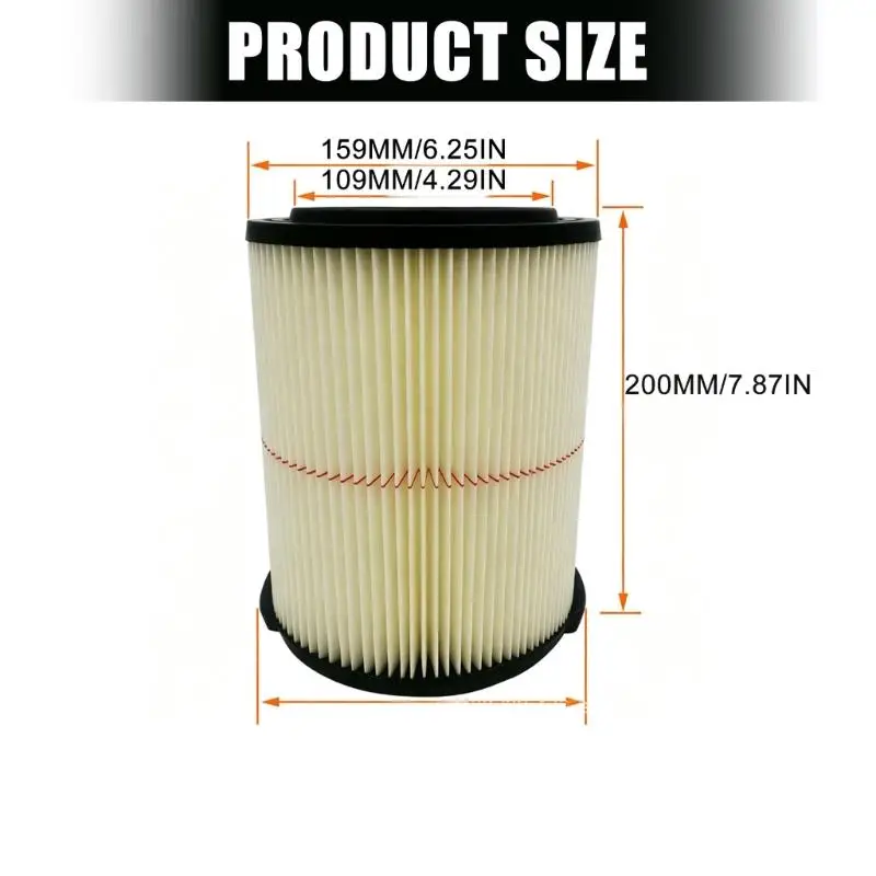 652F Wet Dry Vacuum Replacement Filter for Household Vacuuming Tasks