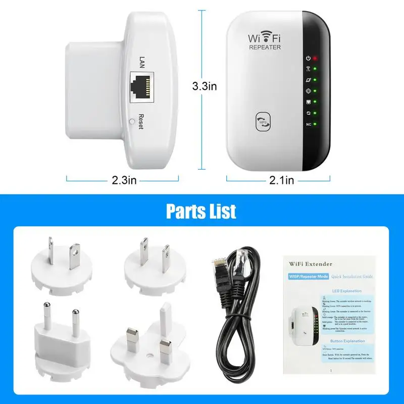 Repeater Wifi Nirkabel Wi-Fi Range Extender Router Wi Fi Penguat Sinyal 300Mbps WiFi Booster 2.4G Wi Fi Reaeter Titik Akses
