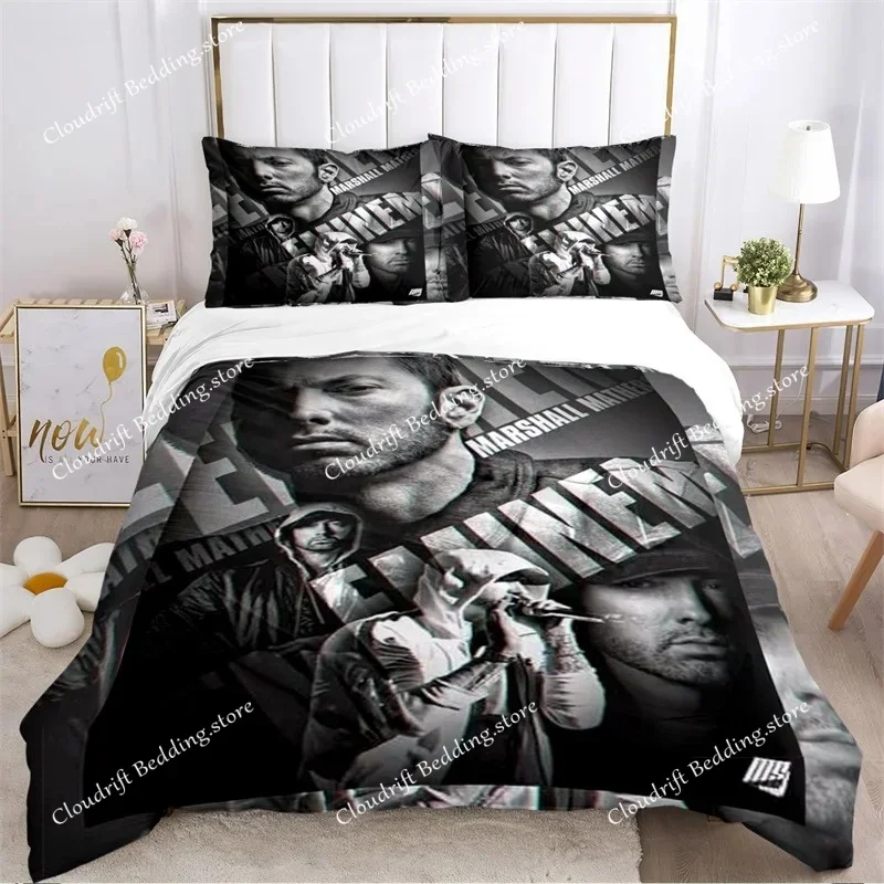 

Eminem Hip -hop Singer Print Bedding Sets Exquisite Bed Supplies Set Duvet Cover Comforter Set Bedding Set Luxury Birthday Gift0