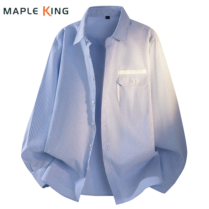 

Мужская винтажная одежда: полосатые рабочие рубашки, модные свободные кардиганы, уличная одежда, мужская дизайнерская рубашка с карманами, длинным рукавом и застежкой на пуговицы