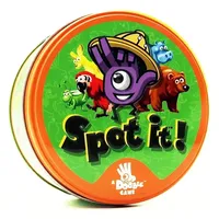 Spot it Game zoo animal Dobble juego Card Game Table Board Game For Dobble Kid Cards Go Camping Metal Tin Box Basic English Toys
