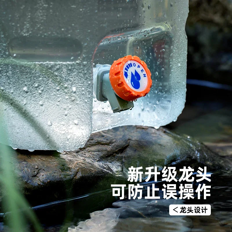 Household outdoor water bucket with faucet, car mounted  storage, drinking water bucket, plastic storage tank
