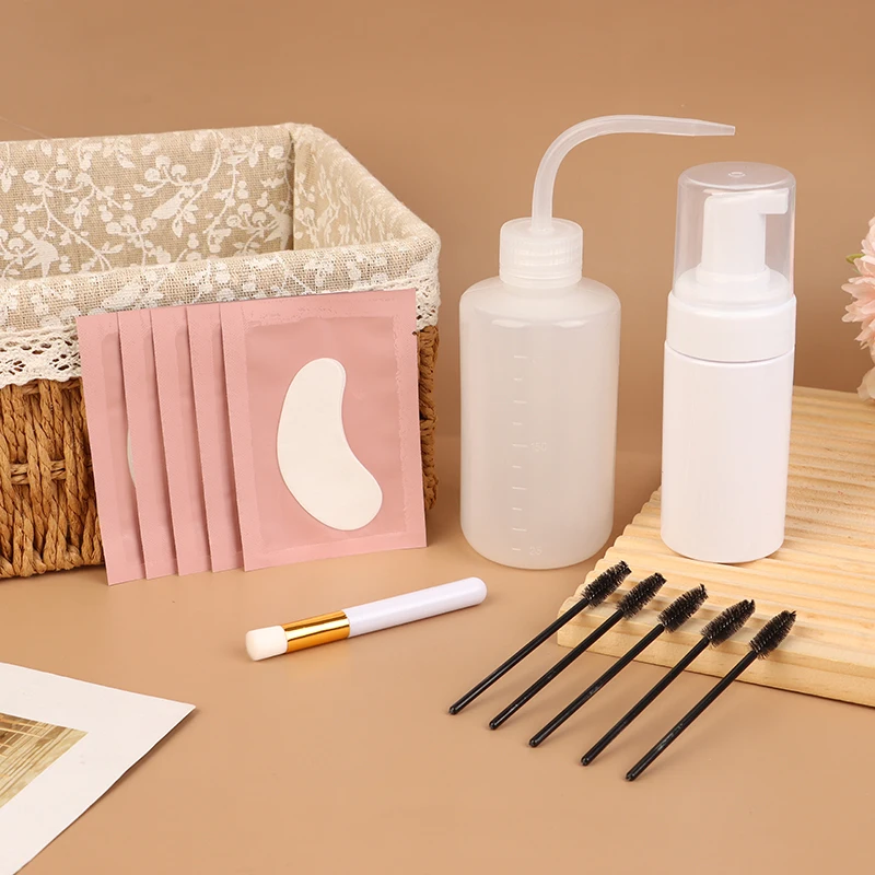 Kit de livres d'extension de cils, brosse à shampooing, ensemble de bouteilles de lavage en mousse Regina, baguette pour les yeux, patchs pour les yeux, 1 pièce, 13 pièces