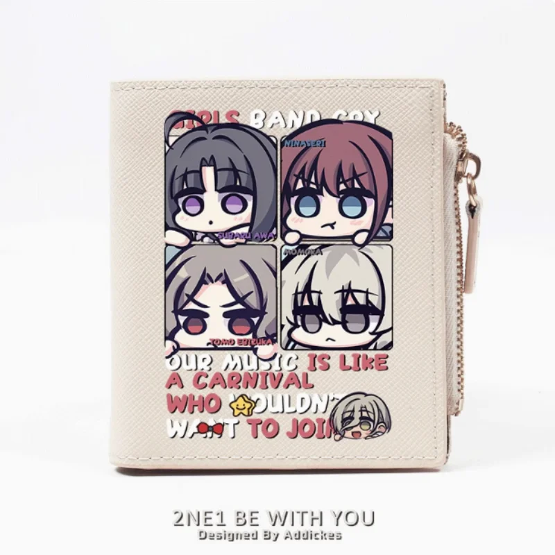 

Anime GIRLS BAND CRY Fashion Wallet PU Purse Card Coin Zipper Money Bag Cosplay Gift B2124