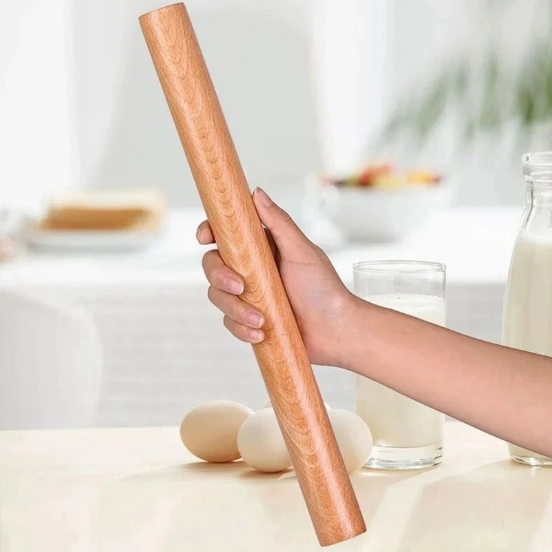 Household Rolling Pin, 25/30/50CM 3-Pack Solid Wood Wooden Rolling Pin, Dough Utensil Kitchen