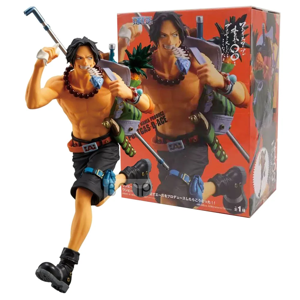 18CM Portgas·D· Ace Figur Anime ONE PIECE Three Brothers Run Desktop Golf Modell Spielzeug Geschenk Kunstwerk Sammlung Ornamente PVC