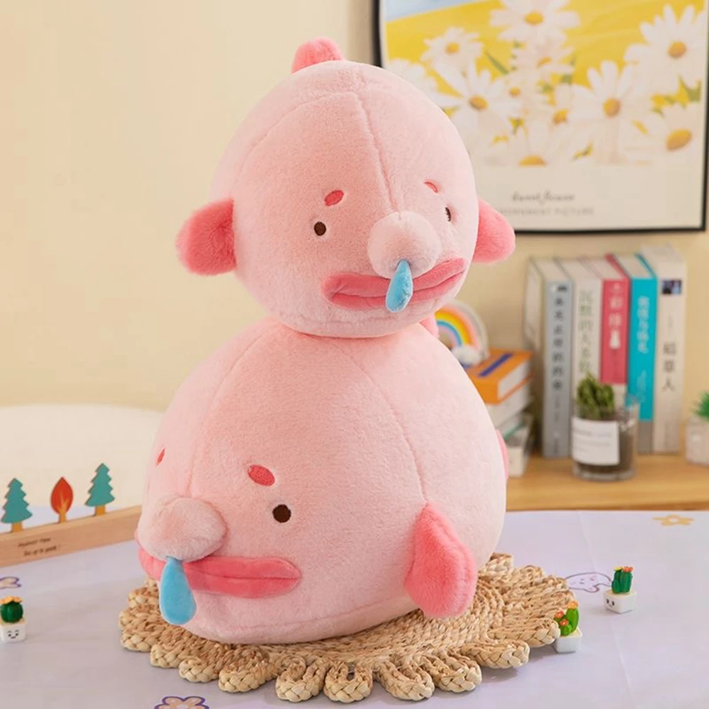 30cm Pink New Sniffling Snot Fish Funny Cute Doll Ugly Cute Plush Toy Bed Sofa Sleeping Pillow Adornment For Boys And Girls Gift