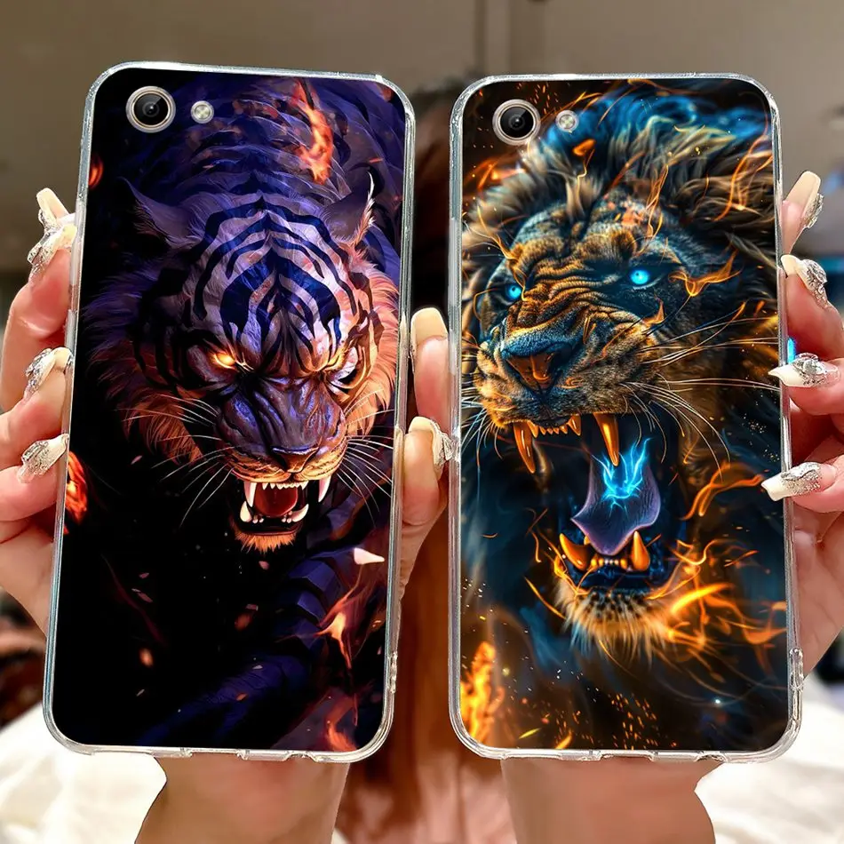 Phone Case For Vivo Y81 Y81i Y81S Y83 Y83A 1803 1808 1808i 1812 New Cool Dragon Tiger Painted Soft Silicone TPU Cases