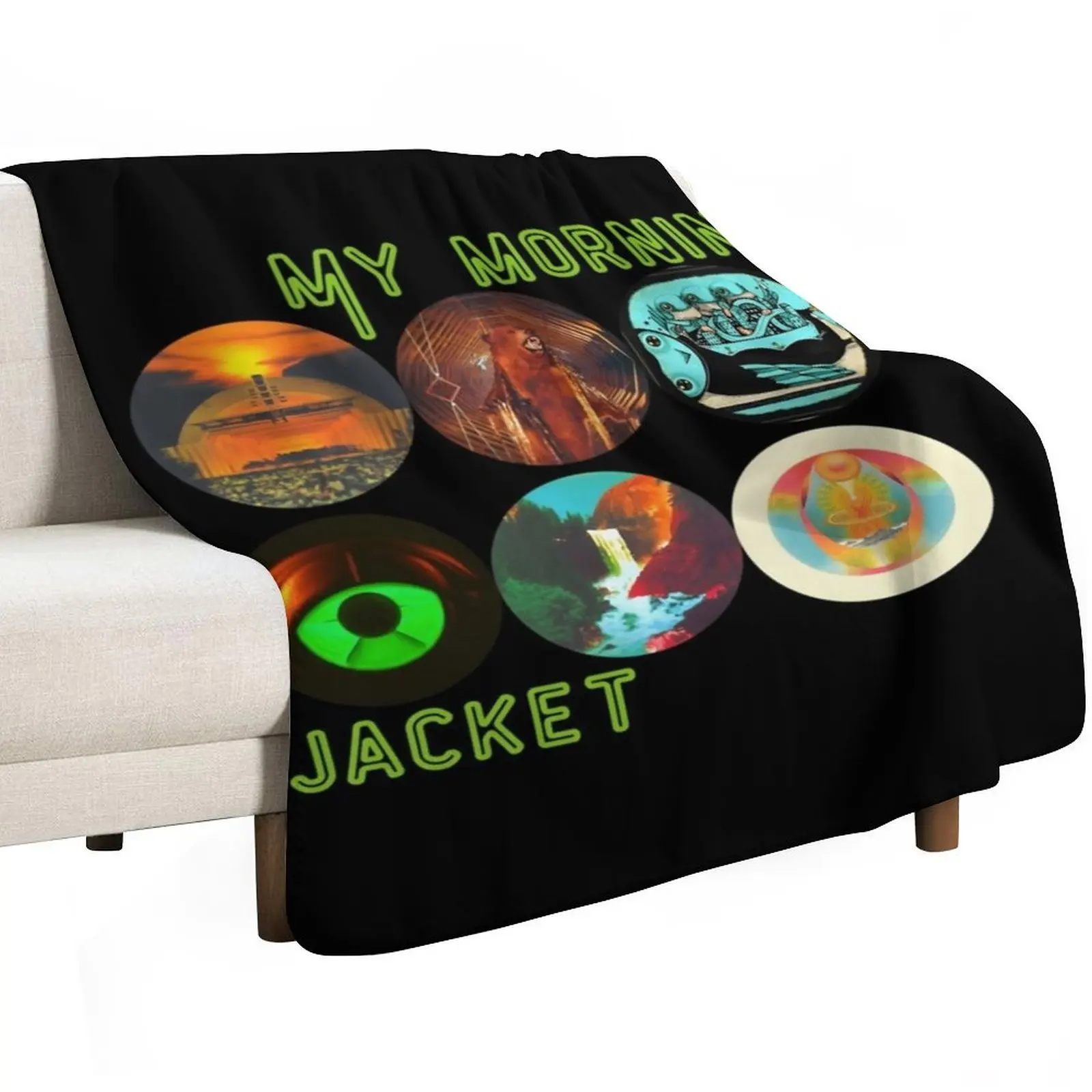 my morning jacket t my morning jacket album covers sticker Classic Throw Blanket Furrys Sofas Hairys Bed covers Blankets