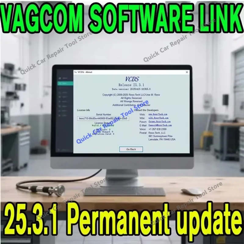 VAGC0M Car Diagnostic Tool Software Download Link Win10 OBD2 Scanner USB Interface 25.3.2 Update VAG COM Program for Auto Repair