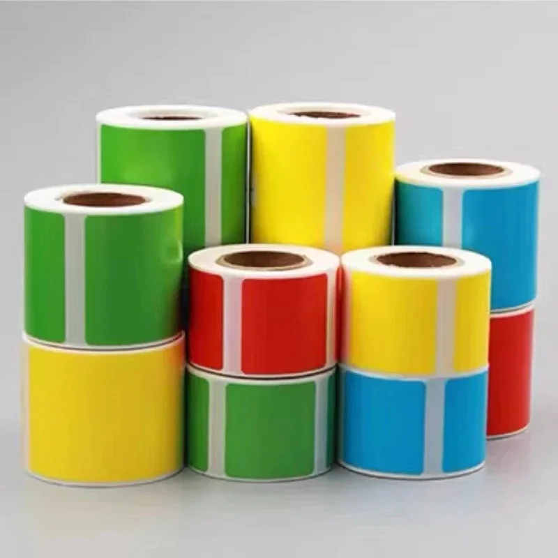Portable Small Roll Color Four-proof Thermal Label Paper 30 40 50 60 70 mm Portable Printer Tear Resistant Price Sticker