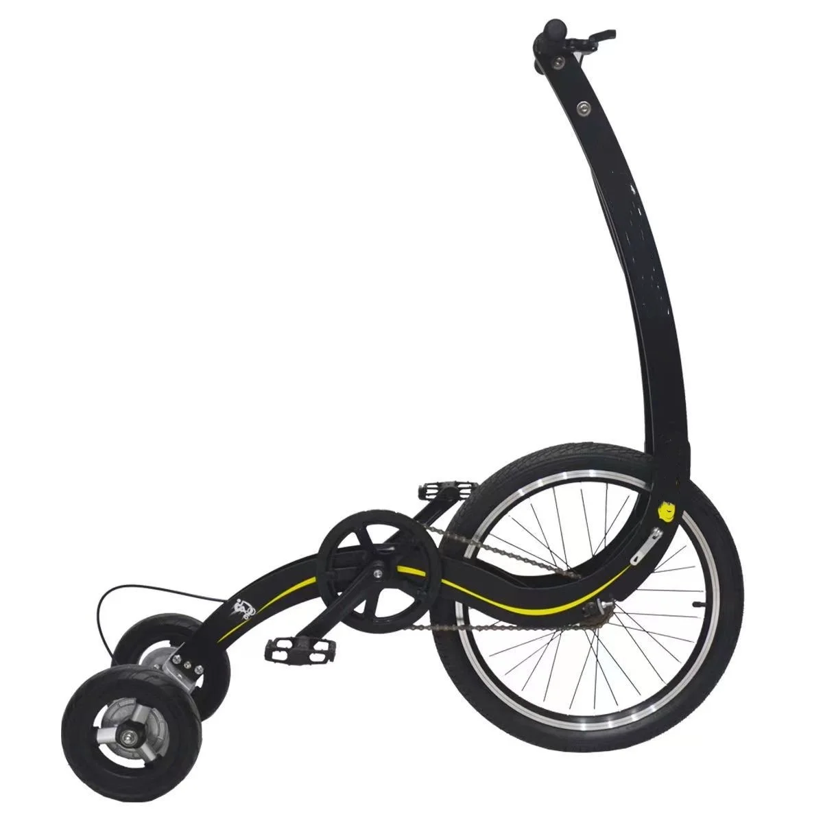 4th in new three-wheel sport bike without seat folding foot light optional unicycle displacement three-wheel pedal