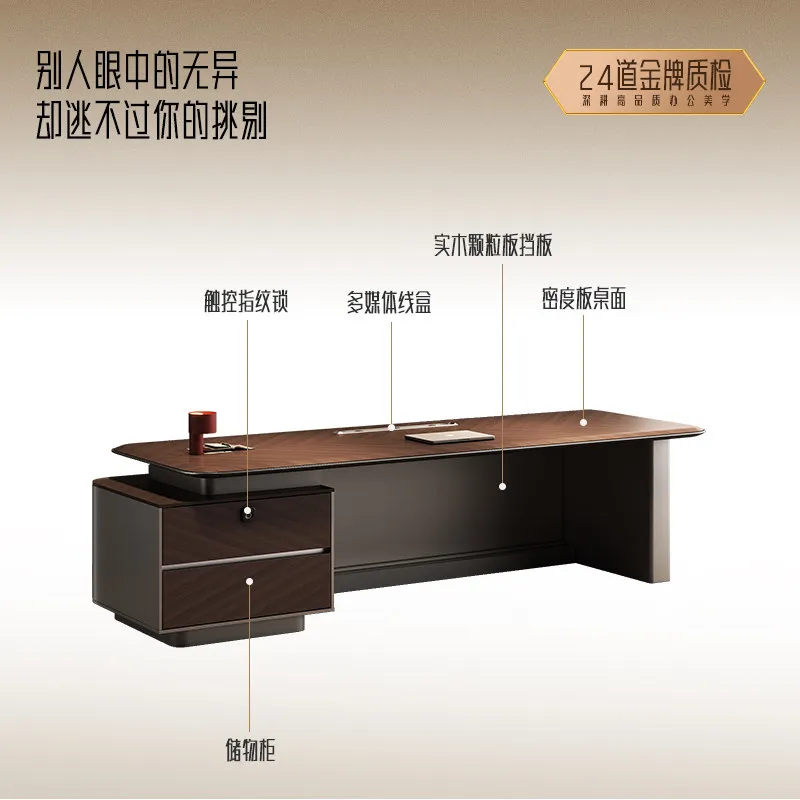 PYJ office boss table and chair combination modern simple light luxury  office furniture