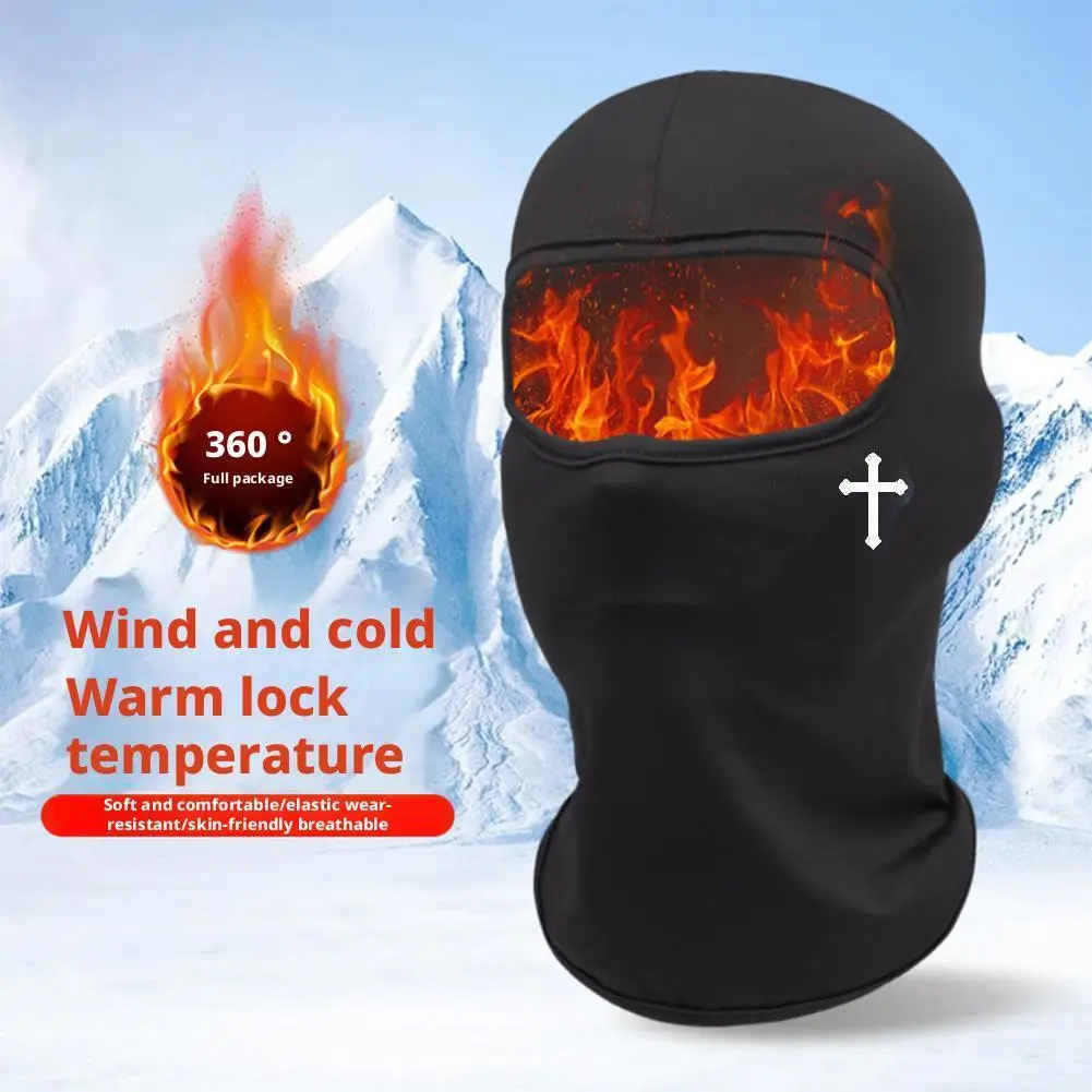 

Breathable Balaclava Caps Full Face Mask Black Cross Four Seasons for Hiking Cycling CS Outdoor Sports Head Cover