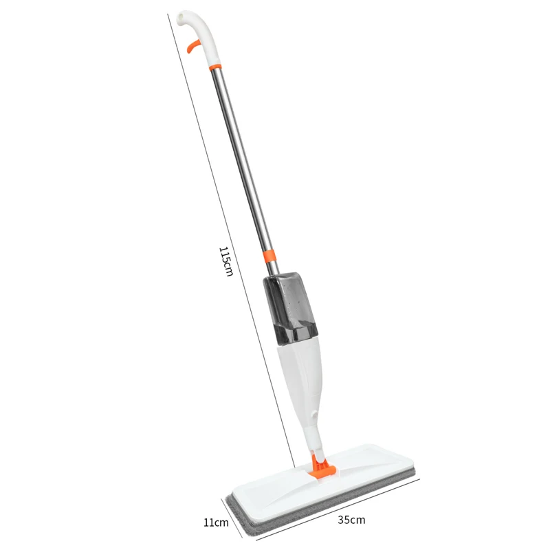Nowy duży mop natryskowy do użytku domowego z wymienną nakładką z mikrofibry do czyszczenia na mokro i na sucho Podkładki z mikrofibry Obrotowy mop natryskowy Miotła — zdjęcie 7