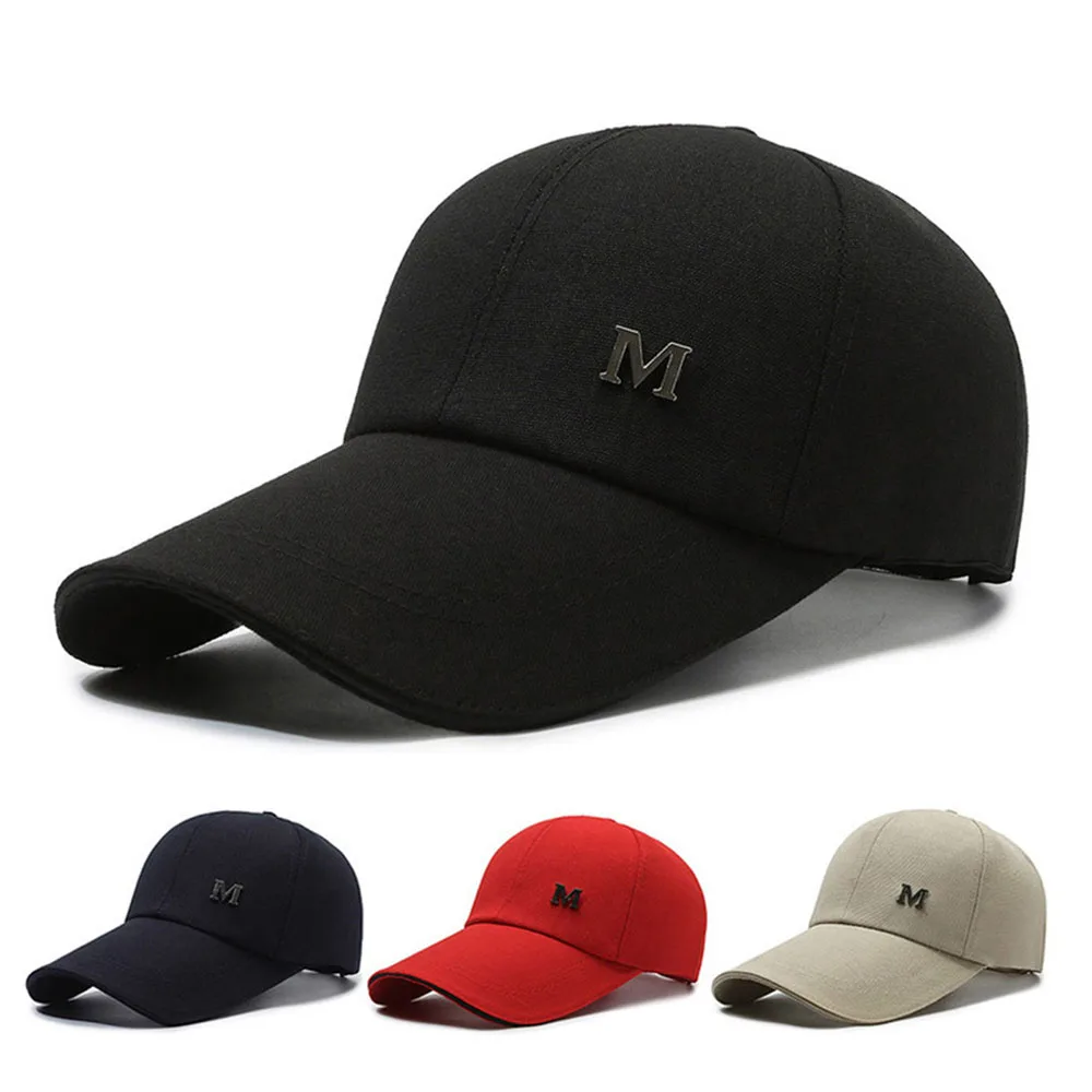 

Baseball Caps Men's Casual Sun Protection Fisherdman Peaked Cap With Extended Edge Hard Top Hats