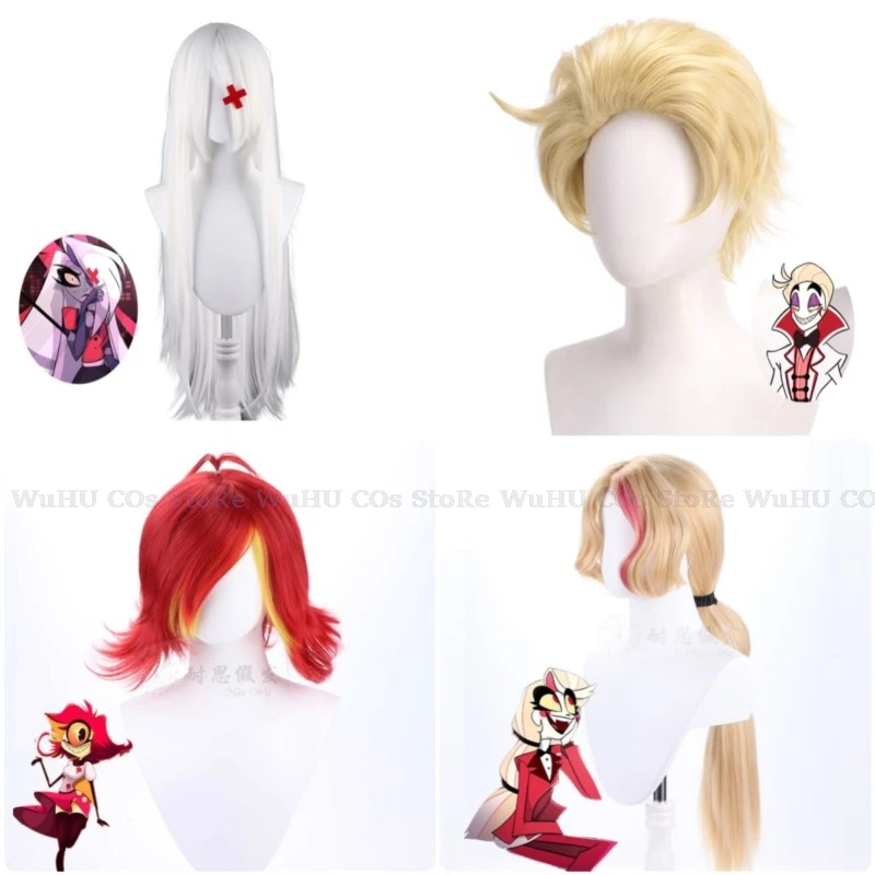 

Anime hasbin Vaggie Cosplay Hotel Vaggie Wig Lucifer Wig Niffty Wig Charlie Cosplay Wig Women Men Halloween Party Roleplay Wig