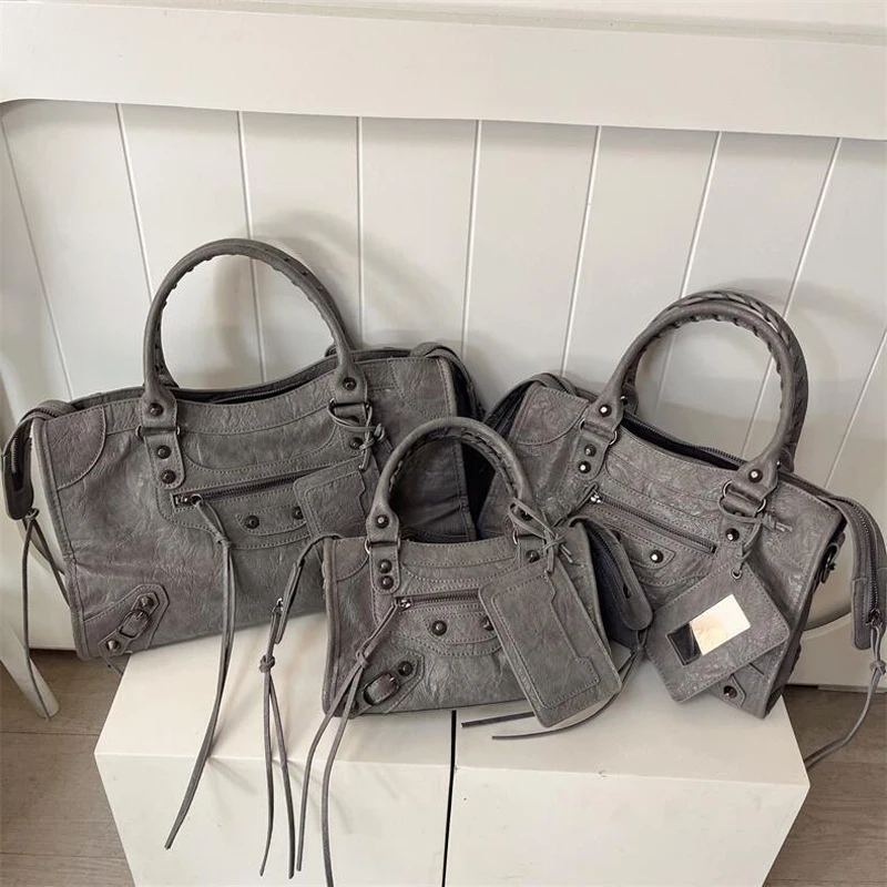 SHELKSBAG Trendy Cool Rivet Bag for Women 2026 New Style Preppy Elegant Hot Girl Pillow Bags Shoulder Crossbody City Handbag