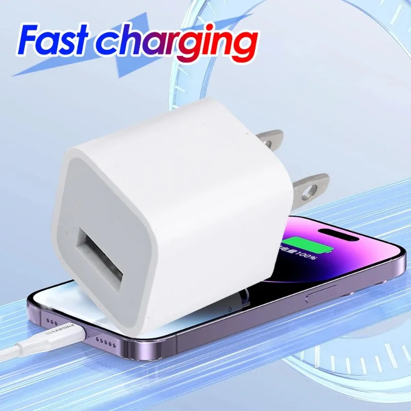 1-5Pcs USB Wall Charger Adapter Fast Charging For iPhone 14 13 12 11 Pro Max 14 Plus XR XS X 8 7 6 iPad Travel Charger US Plug - náhled 2