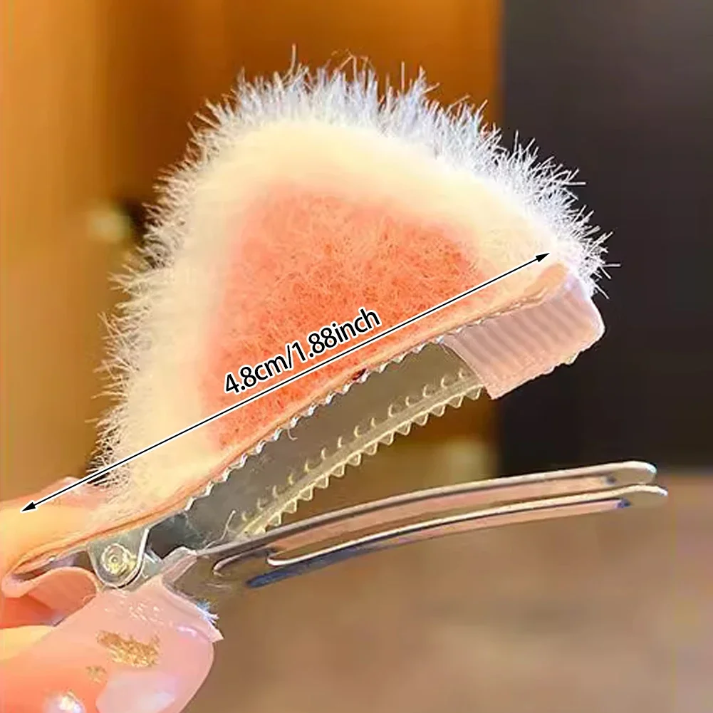 Pinzas para el pelo con orejas de gato para niña, horquillas encantadoras, accesorios para el cabello, pasadores dulces, accesorios de fotografía, 1 par