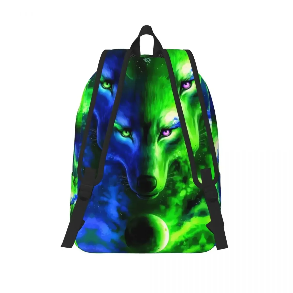 Cooler Galaxy Wolf Rucksack Tier Coole Rucksäcke Männliches Reisemuster Schultaschen Robuster Rucksack für Outdoor-Reisen