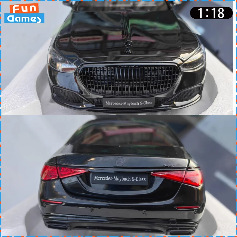 

1/18 Almost Real Car Model Mercedes-Maybach S-class Car Alloy Dark Night Serie Car Simulation Display Car Model Boy Custom Gift