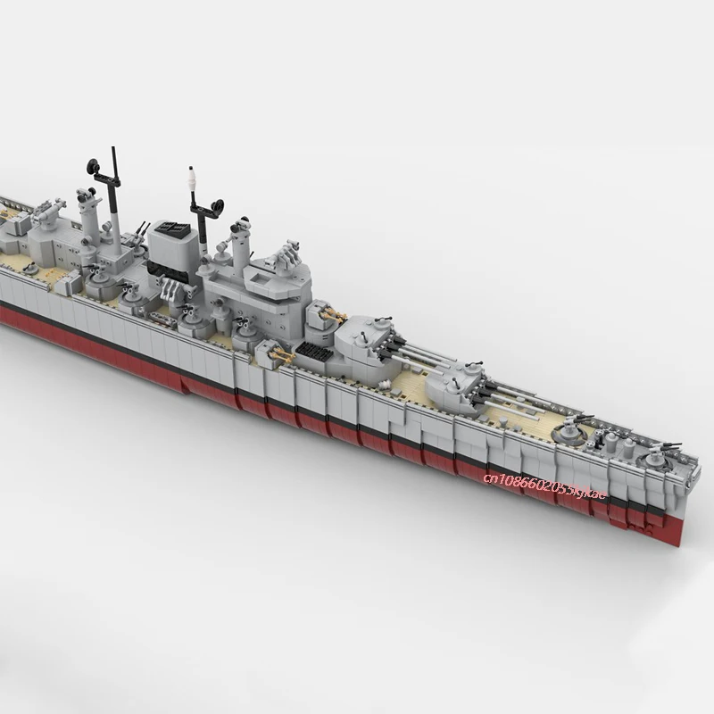 New 4053PCS WW2 Military MOC USS Des Moines battleship Model DIY creative ideas high-tech Child Toy birthday Gift warship Blocks