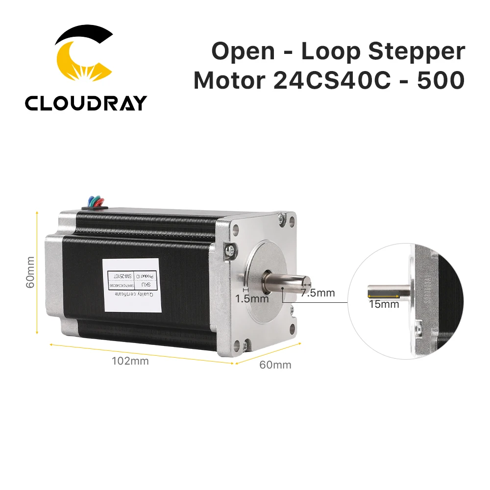 Nema 24 2Phase Stepper Motor 60mm 4N.m 5A Stepper Motor 4-lead  Cable for CNC Router Engraving milling machine 3D printer