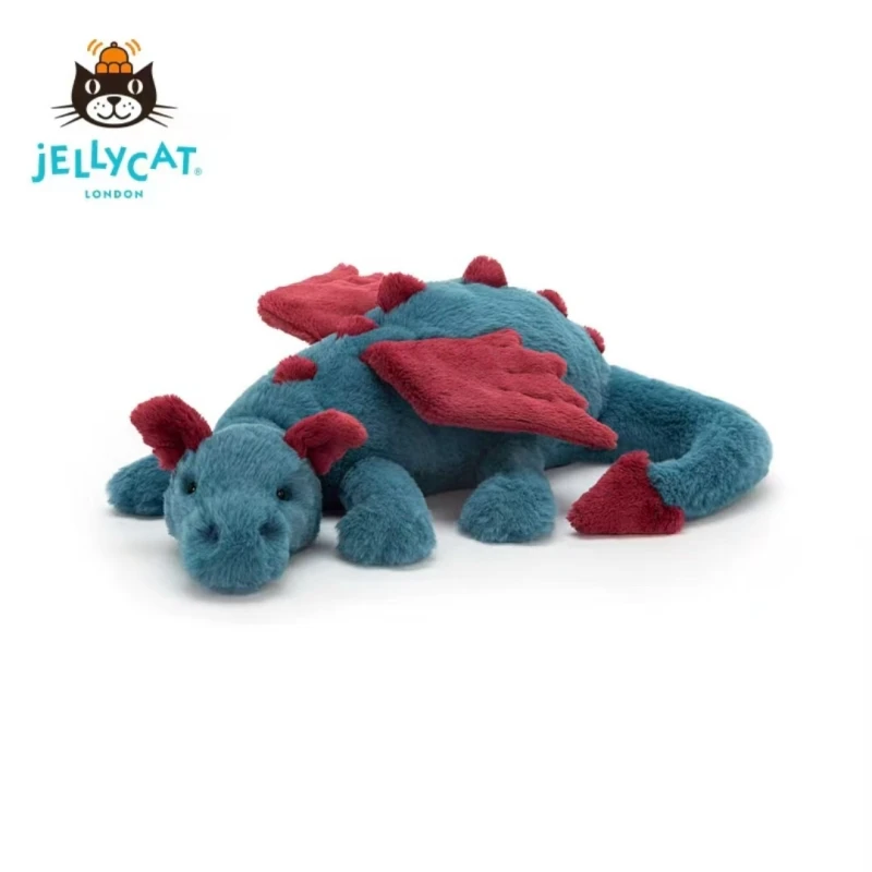 

Плюшевая игрушка Jellycat Dexter Dragon — мифическая кукла среднего размера 19 дюймов (48 см) | 100% подлинный | Классический подарок для детей и коллекционеров