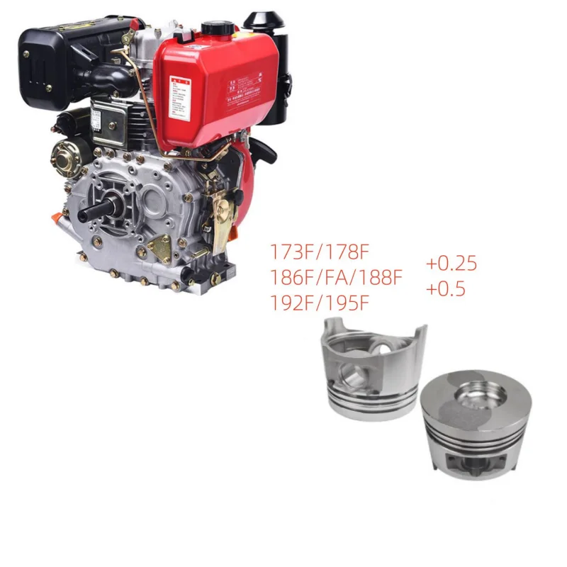 SINGLE CYLINDER DIESEL ENGINE 173F 178F 186F 188F 192F 195F PISTON ENLARGEMENT +0.25+0.5 GENERATOR 3KW 5KW 6KW PARTS