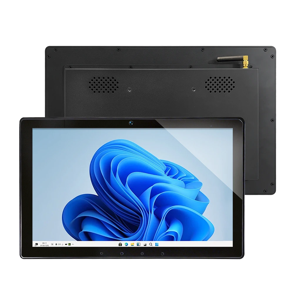 15.6 Inch Embedded Industrial Touch Monitor PCAP Touch Screen Display With Integrated Camera and Anti Glare for HMI Kiosk