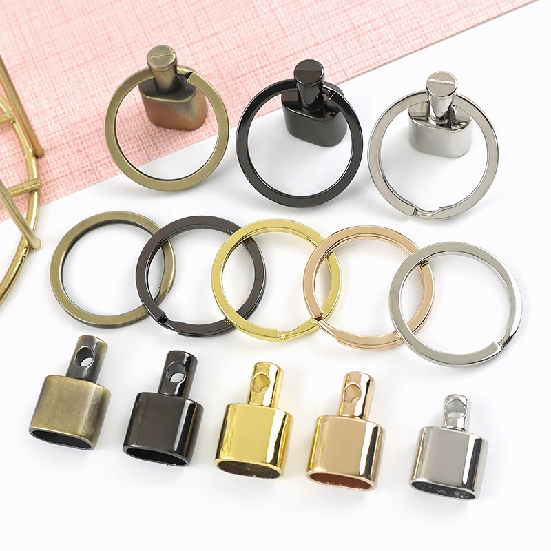 Meetee 4/10Pcs Metal Buckles O Ring Hanger Hook Detachable Clasp Bag Strap Connector Stopper Key Rings DIY Hardware Accessories