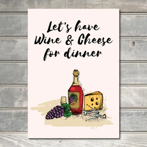 Wine & Cheese Wine Lover Cellar Metal Sign Man Cave Bar Pub Plaque Party Gift sign