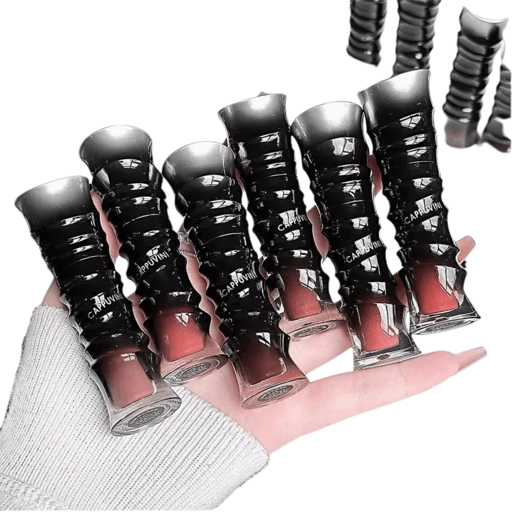 Punk Crystal Glossy Lip Stain Sheer Nude Glitter Red-Brown Lip Tint Long Lasting Waterproof Mirror Lip Glaze Makeup Cosmetics
