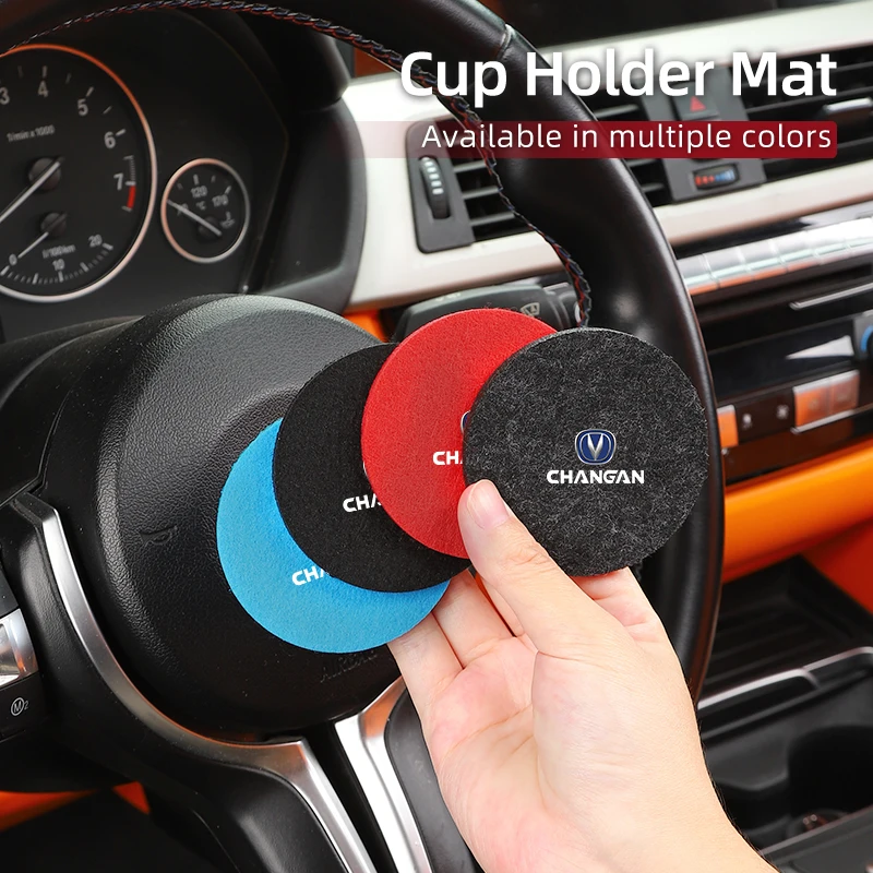 

2Pc Car Coaster Water Cup Bottle Holder Anti-slip Pad Mat For Changan CS75 CS35 CS15 CS95 RAETON CX70 CS55 EADO CX20