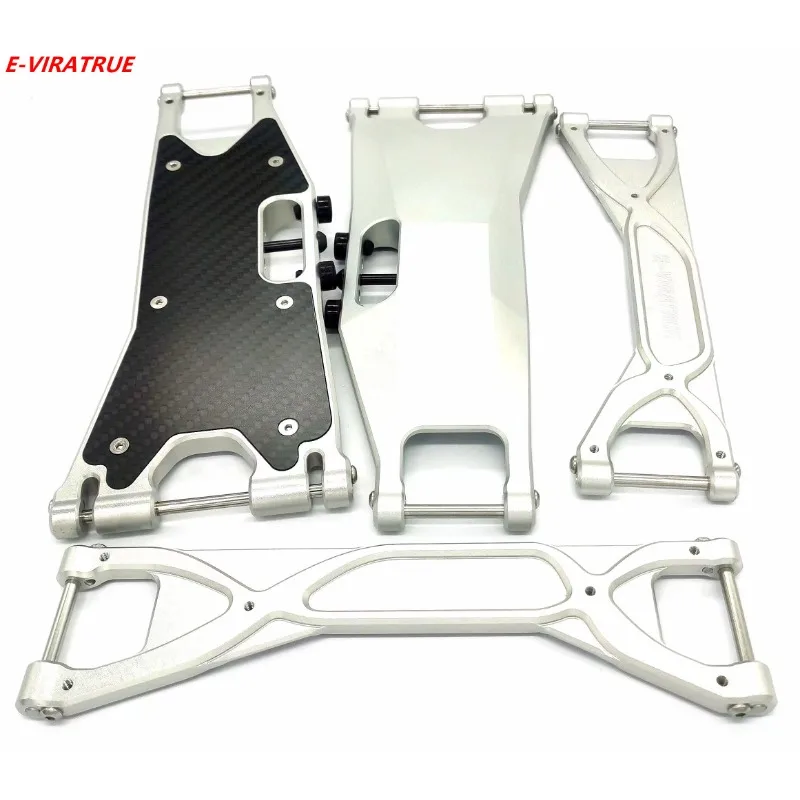 E-VIRATRUE 7075Aluminum Extended Upper&Lower Suspension Arms For TRAXXAS XMAXX 8S 1/5