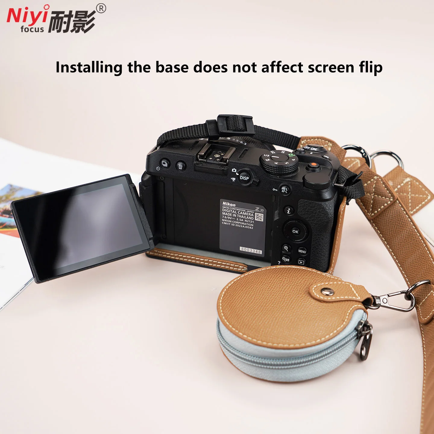 Camera Protective Case for Nikon Z30 Z50 camera case Base Cover Bottom Opening Pretection Pouch with Shoulder Strap Bag