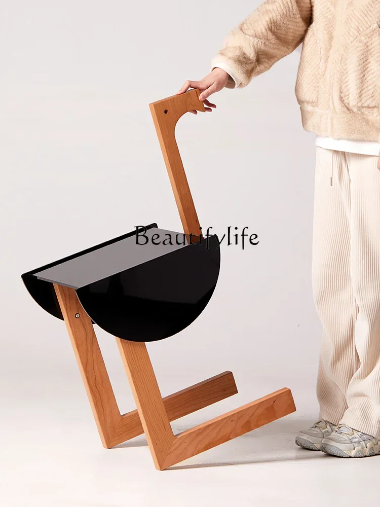 N โต๊ะข้างสไตล์ Pastoral โซฟาตู้ข้างมินิมุมโต๊ะกาแฟตารางมือถือตกแต่งสร้างสรรค์สัตว์ชั้นเก็บ