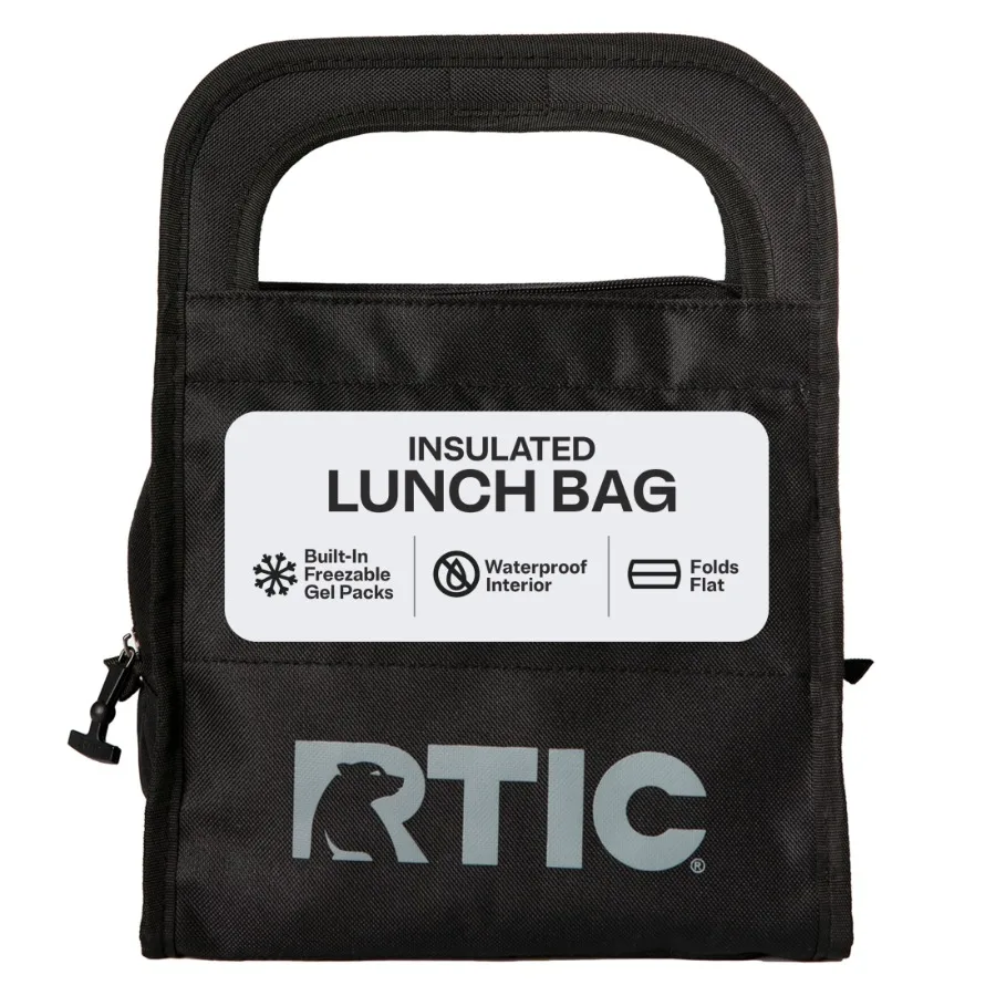

Insulated Lunch Bag, Soft-Sided Freezable and Collapsible Cooler, Black