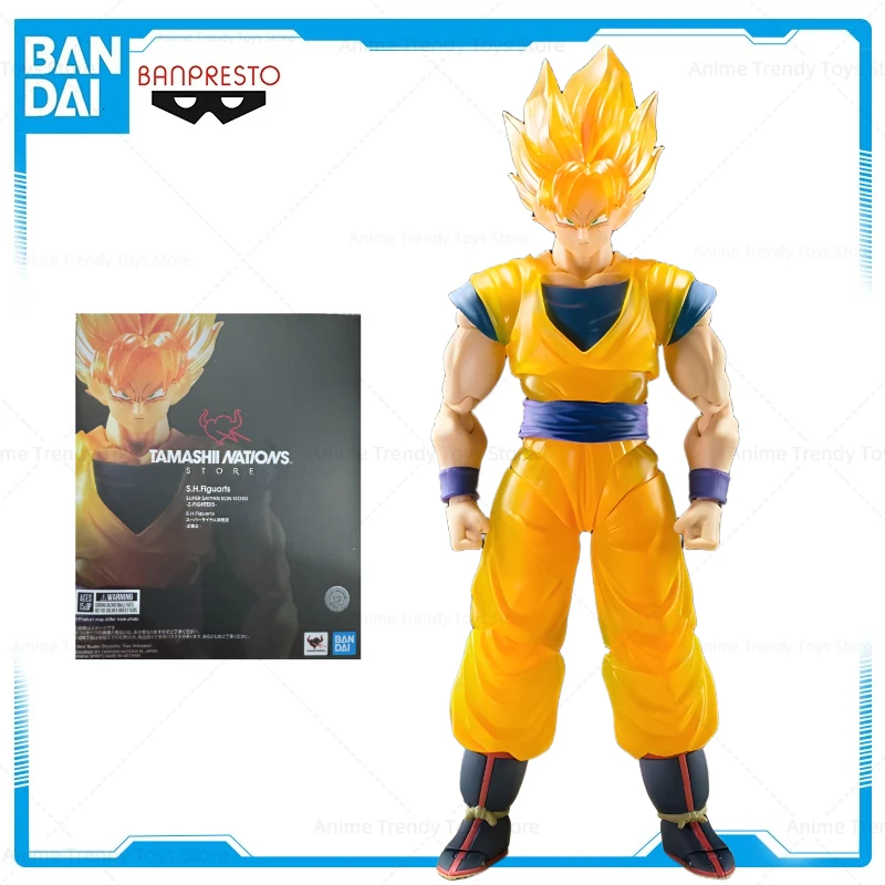 

In Stock Bandai Original Box shf SUPER SAIYAN SON GOKU NARUTOP99 Edition Anime Action Figure Model Toy Gift WY